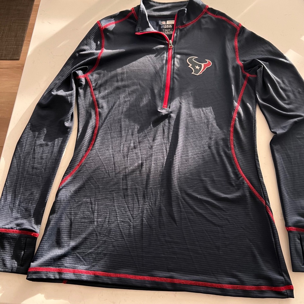 NFL Team Apparel Houston Texans Womens Small Navy Blue Quarter Zip Pullover TX3